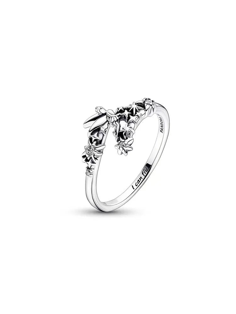 Whimsical Silver Flower Fairy Ring Set™