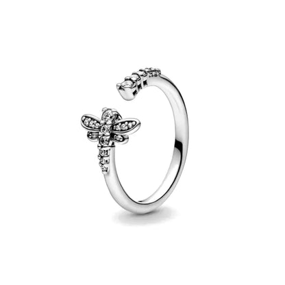 Whimsical Silver Flower Fairy Ring Set™