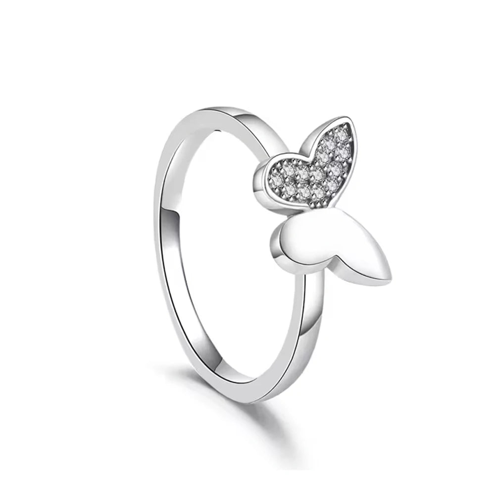 Whimsical Silver Flower Fairy Ring Set™